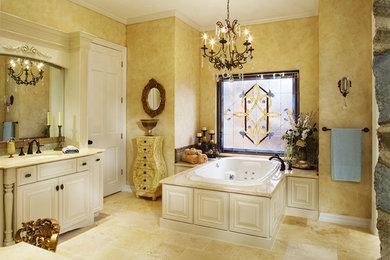Inspiration for a contemporary bathroom remodel in Dallas