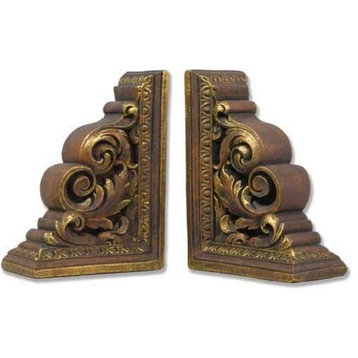 Carved Scroll Bookends, Display Display