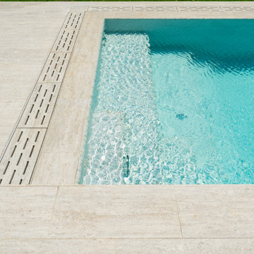 Snow White &Silver Travertan Porcelain Tiles - Bitez,Mugla Villa