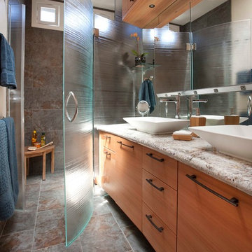 Contemporary Bath in a Historic Home