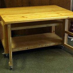 Kitchen Table With Fold Down Leaf - Kitchen Islands And Kitchen Carts