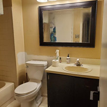 Final Bathroom Remodel before/After/ Thank you McMullin Design Group!