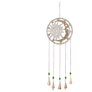 Eclectic Silver Metal Windchime 62989