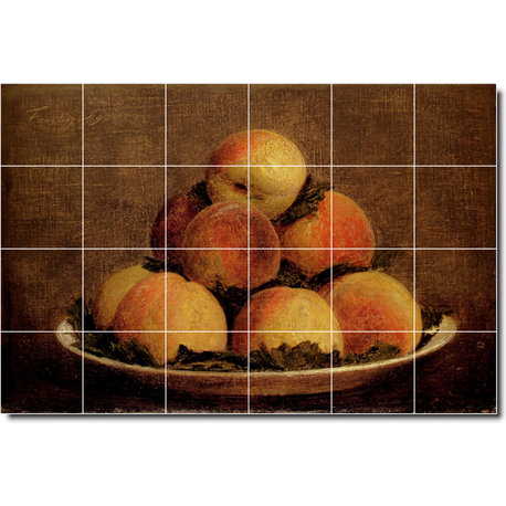 Henri Fantin-Latour Fruit Vegetables Ceramic Tile Mural #27, 48"x32"