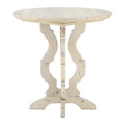 Ellington Bleached Oak Round End Table - Side Tables And End Tables