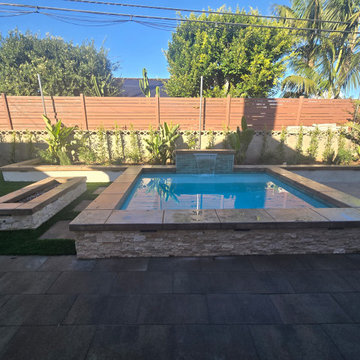 Backyard Remodel with New Spa - Seal Beach