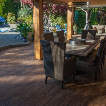 Designer Birch Plank Vinyl Descking Installation