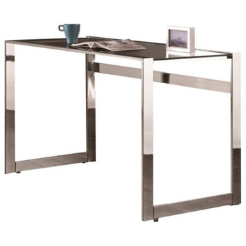 Pemberly Row Writing Desk in Chrome
