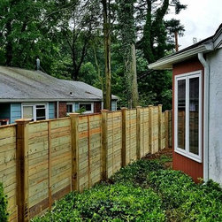 Horizontal Fence Instillation Backyard View - Products