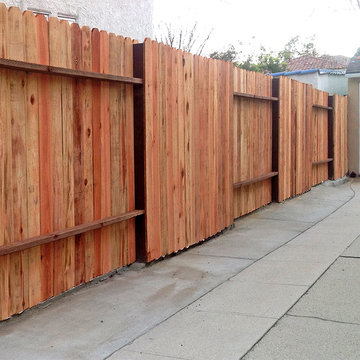 Custom Fence--Redwood Privacy