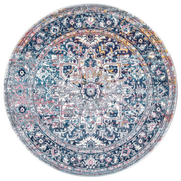 Persian Vintage Raylene Area Rug, Blue, 6'