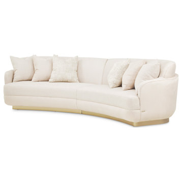 Aurora 2-Piece Sectional Sofa Linen/Moonlight