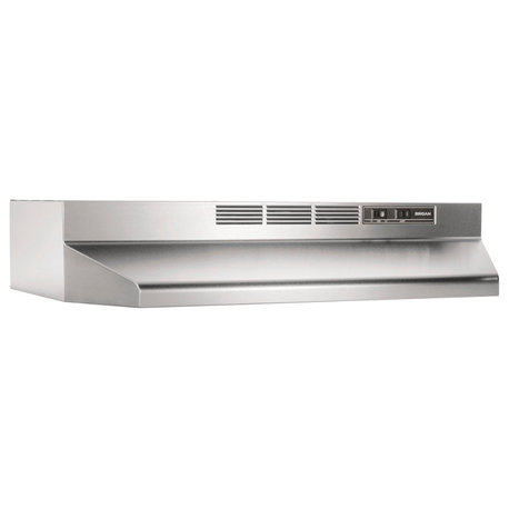 Broan BUEZ130 BUEZ1 Recirculating 30"W Under Cabinet Range Hood - Stainless