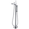 Kase 1-Handle Claw Foot Tub Faucet With Hand Shower, Polished Chrome