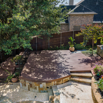 Custom Multi-Level AZEK® Deck with Stone Pool Deck & Sun Deck