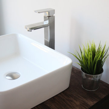 Single Handle Bathroom Faucet, Brushed Nickel Finish