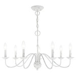 Livex Lighting - Traditional Chandelier, Antique White - With traditional beauty, the Windsor chandelier lends itself to being featured in any modern home. Featuring antique white finish, this seven light chandelier evokes elegant character.