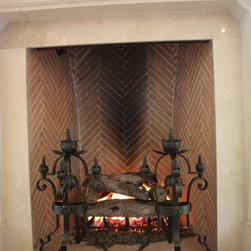 Custom Iron Fireplace Andirons - Fireplace Screens