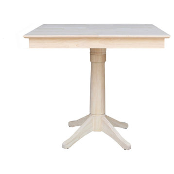 36" x 36" Square Top Pedestal Table  - 35.9"H