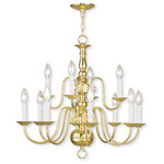 Livex Lighting - Williamsburgh Chandelier, Antique Brass and Polished Brass - Simple, yet refined, the traditional, colonial chandelier is a perennial favorite. Part of the Williamsburgh series, this handsome chandelier is a timeless beauty.
