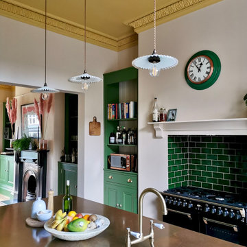 The Victorian Kitchen & Dining Room with the Yellow Ceiling