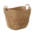Contemporary Brown Seagrass Storage Basket 48970