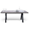 Apex Dining Table, Pure Black Faux Concrete