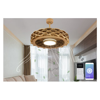 LUMIO Bladeless Smart Ceiling Fan, 6 Speeds with Dimmable LED Light and  WiFi - Contemporary - Ceiling Fans - by Todays Living LLC | Houzz