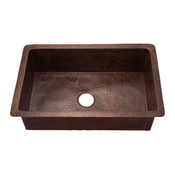 Belle Foret Model BFKKIT Copper Single Bowl Kitchen Sink - Kitchen Sinks