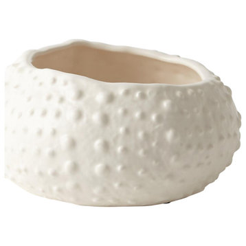 Ceramic Urchin Bowl, Matte White, Small