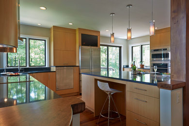 Mid-century modern kitchen photo in Baltimore