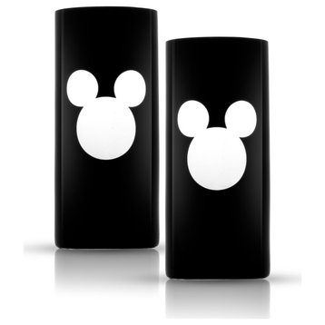 Disney Luxury Mickey Mouse Crystal Highball Glass 17 oz Set of 2