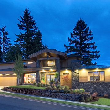 Traditional Exteriors Featuring Stone