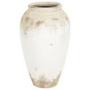 Large Distressed Vase, Distressed White, 18x31"