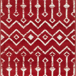 Unique Loom - Rug Unique Loom Moroccan Trellis Red Runner 2'6x8'2 - With pleasant geometric patterns based on traditional Moroccan designs, the Moroccan Trellis collection is a great complement to any modern or contemporary decor. The variety of colors makes it easy to match this rug with your space. Meanwhile, the easy-to-clean and stain resistant construction ensures it will look great for years to come.