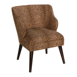 Universal Lighting and Decor - T-bird Cheetah Earth Fabric Armchair - Bar Stools And Counter Stools