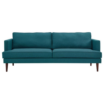 Agile Upholstered Fabric Sofa, Teal