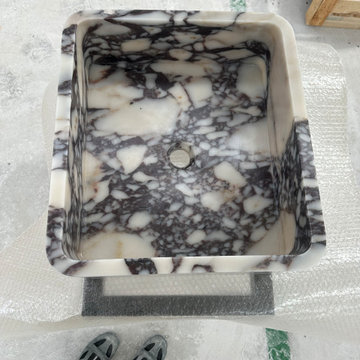 Calacatta Viola Marble Sink – A Bold Statement in Natural Stones