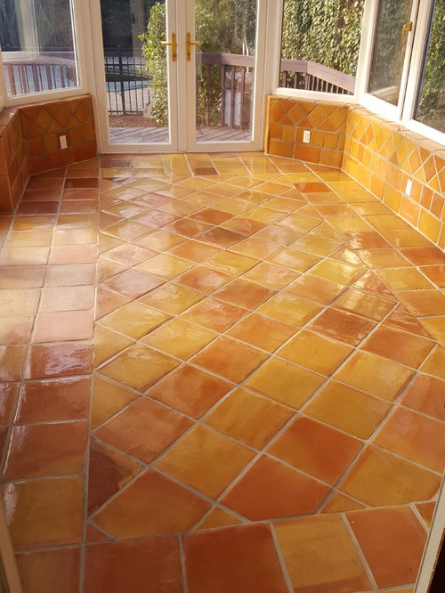 Rustic Conservatory with Terracotta Flooring Design Ideas & Remodeling