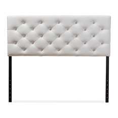 50 Most Por Faux Leather Headboards For 2018 Houzz Baxton Studio Viviana Upholstered On Tufted Headboard Queen White Headboards
