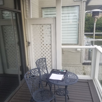 Composite Trex Decks w/Topless Glass Railing - BEFORE