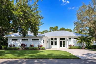 Inspiration for a coastal exterior home remodel in Miami