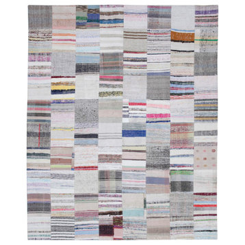 Rug N Carpet - Handmade Turkish 8' 2'' x 10' Contemporary Patchwork Kilim Rug