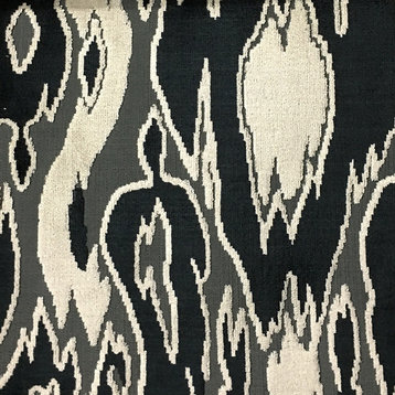 Harrow Abstract Cut Velvet Upholstery Fabric, Domino
