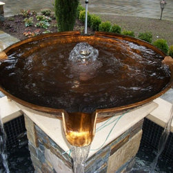 Custom Entry Fountain Bowl w/ Toth Construction - Outdoor Fountains And Ponds