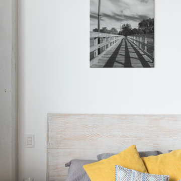 Follow the Lines Black and White Coastal Landscape Photo Wall Art Print