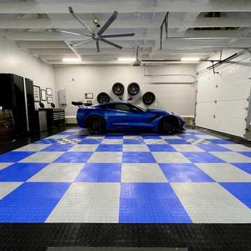 RACEDECK® Garage Flooring - Cool Blue