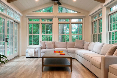 Inspiration for a contemporary sunroom remodel in Detroit