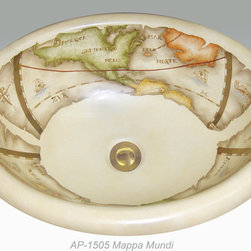 Hand Painted Drop-in Sinks by Atlantis Porcelain Art - Products