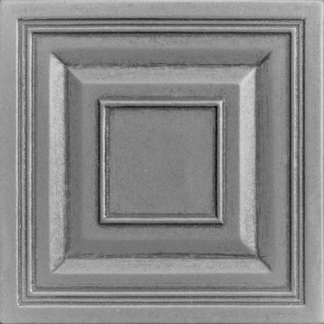 2"x2" Pewter Custom Resin Decorative Insert Accent Piece Tile, Set Of 8